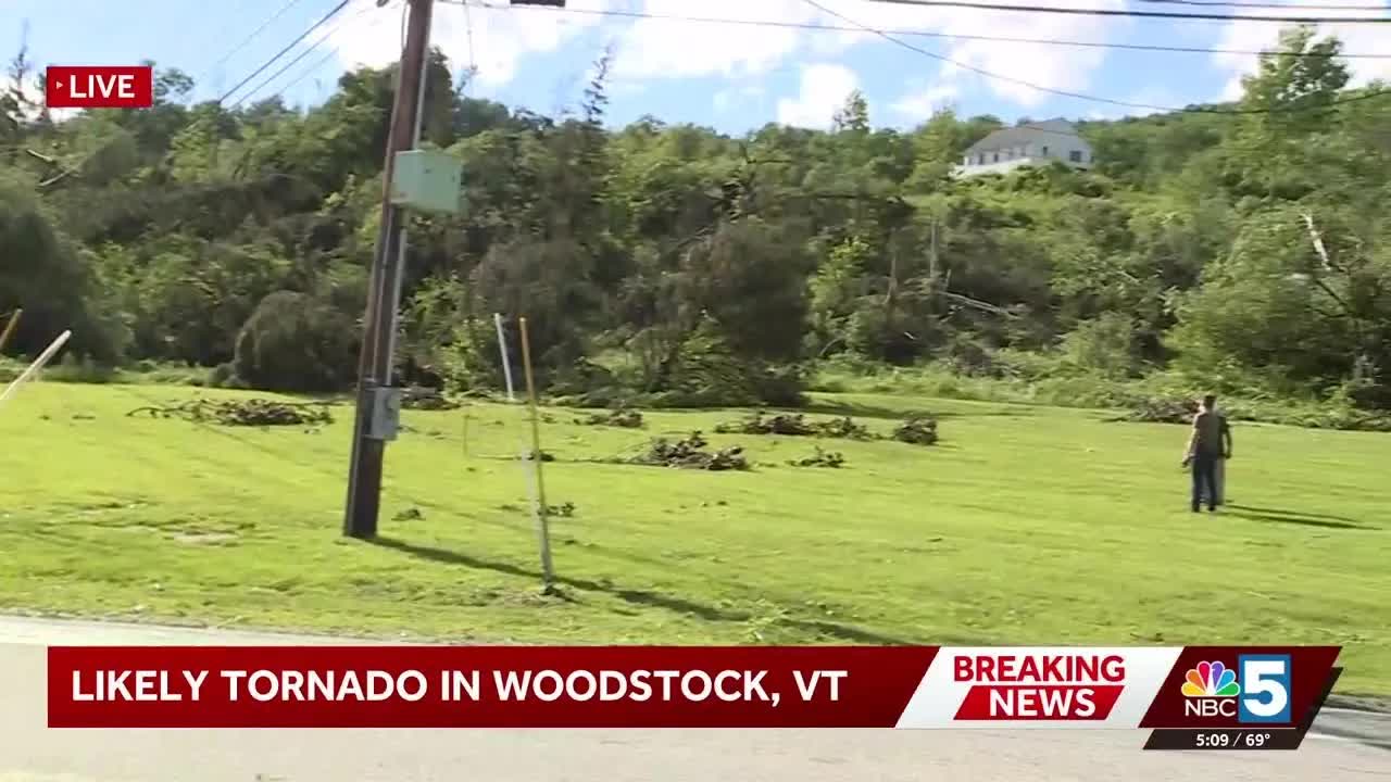 Live report on likely tornado damage in Vermont
