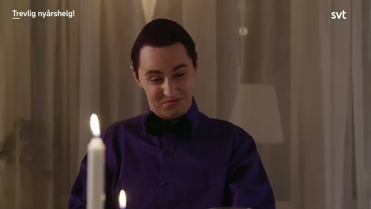 En traditionell nyårsmiddag med familjen