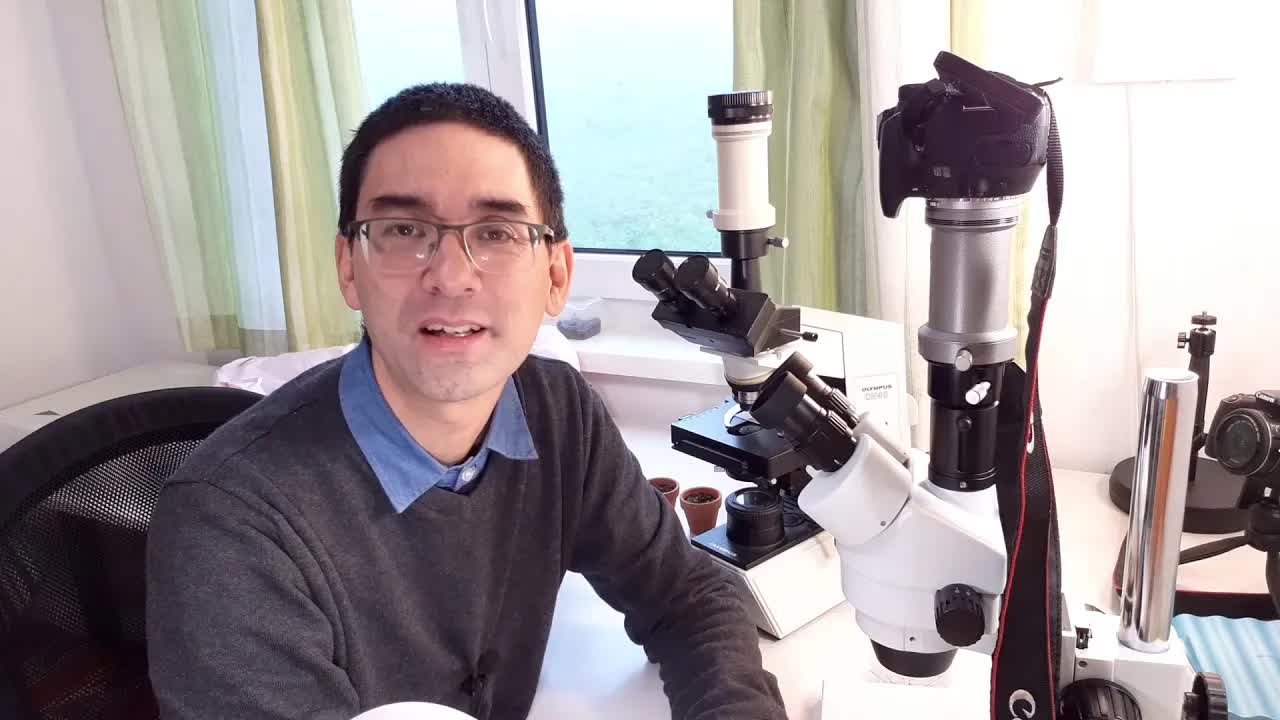 Mia hejma mikroskopa laboratorion