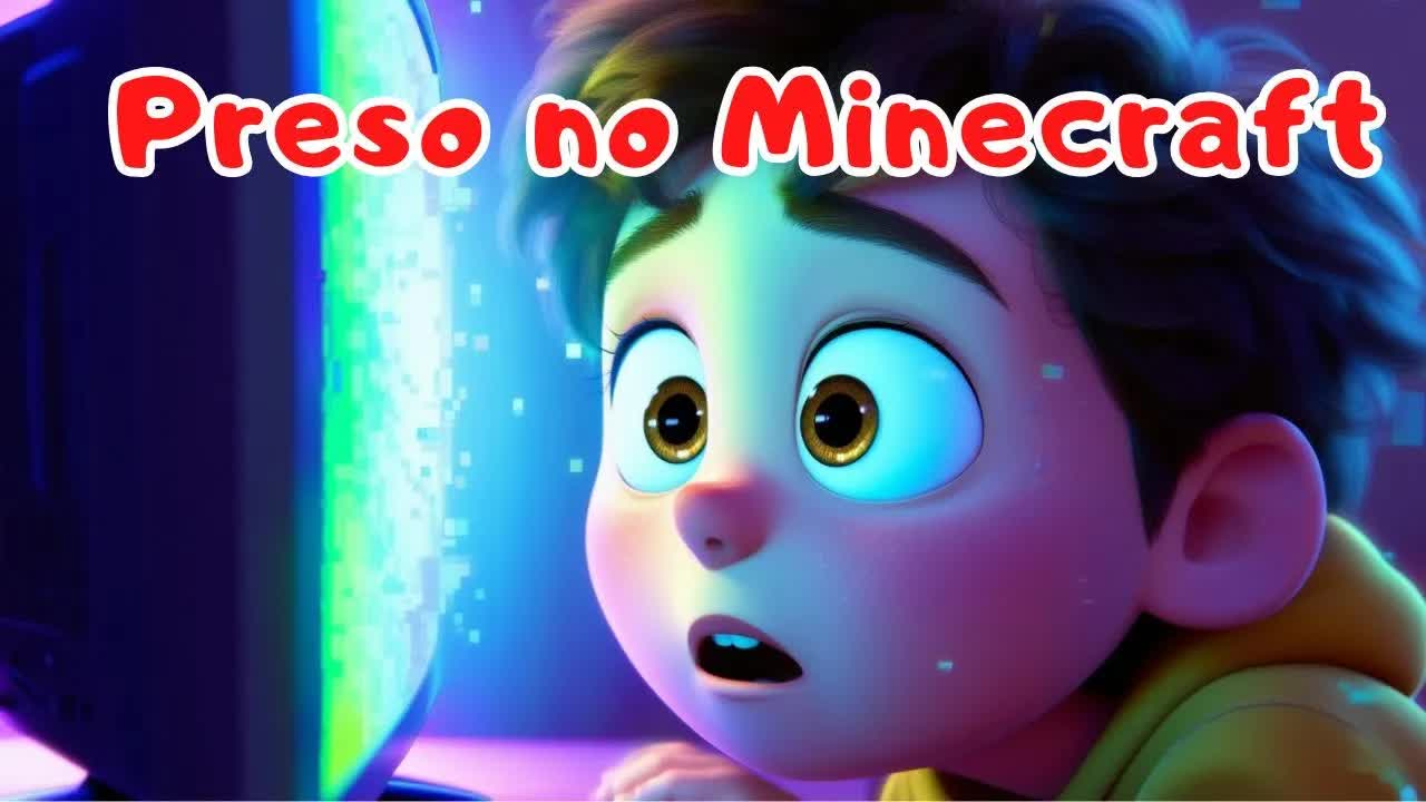 O menino que entrou no mundo de Minecraft
