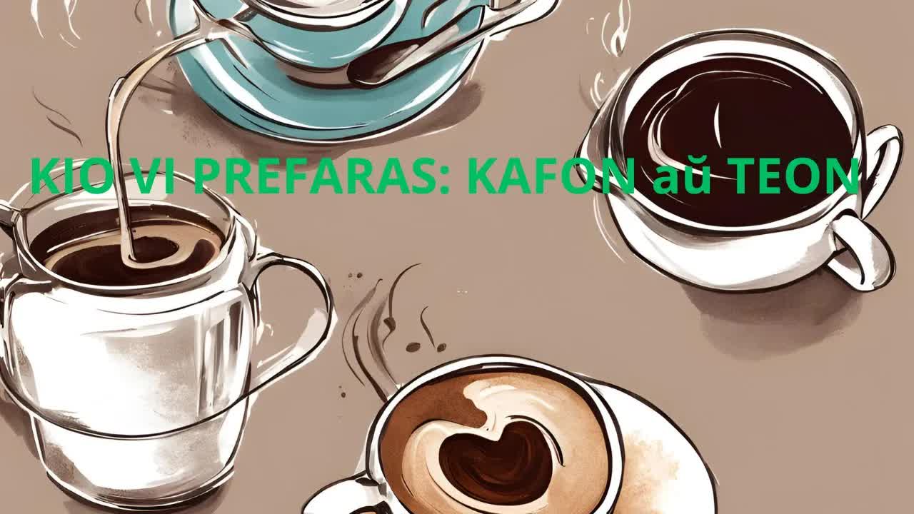 Ĉu vi preferas kafon aŭ teon?