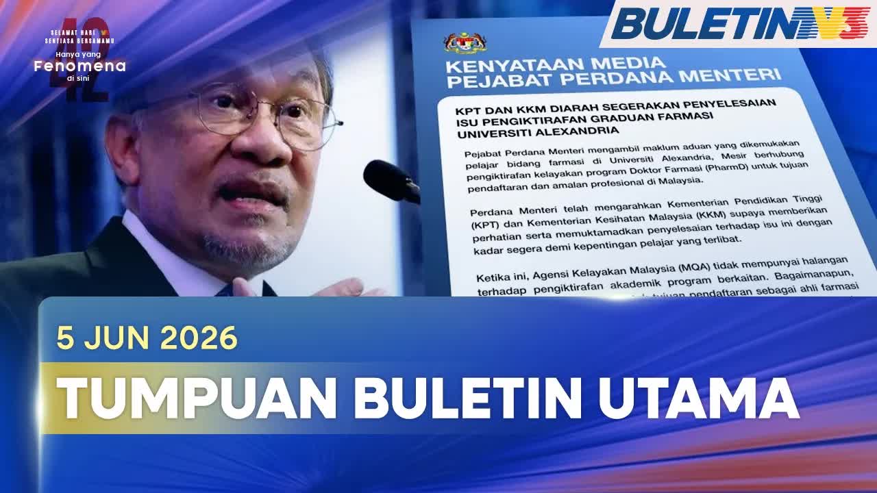 Berita Utama: Istiadat Diraja, Isiam Farmasi & Gempa Kinabalu