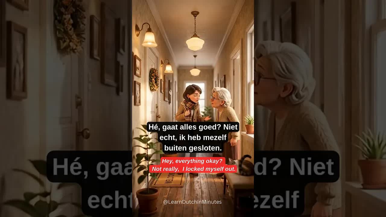 Buitengesloten en geholpen door de buurvrouw