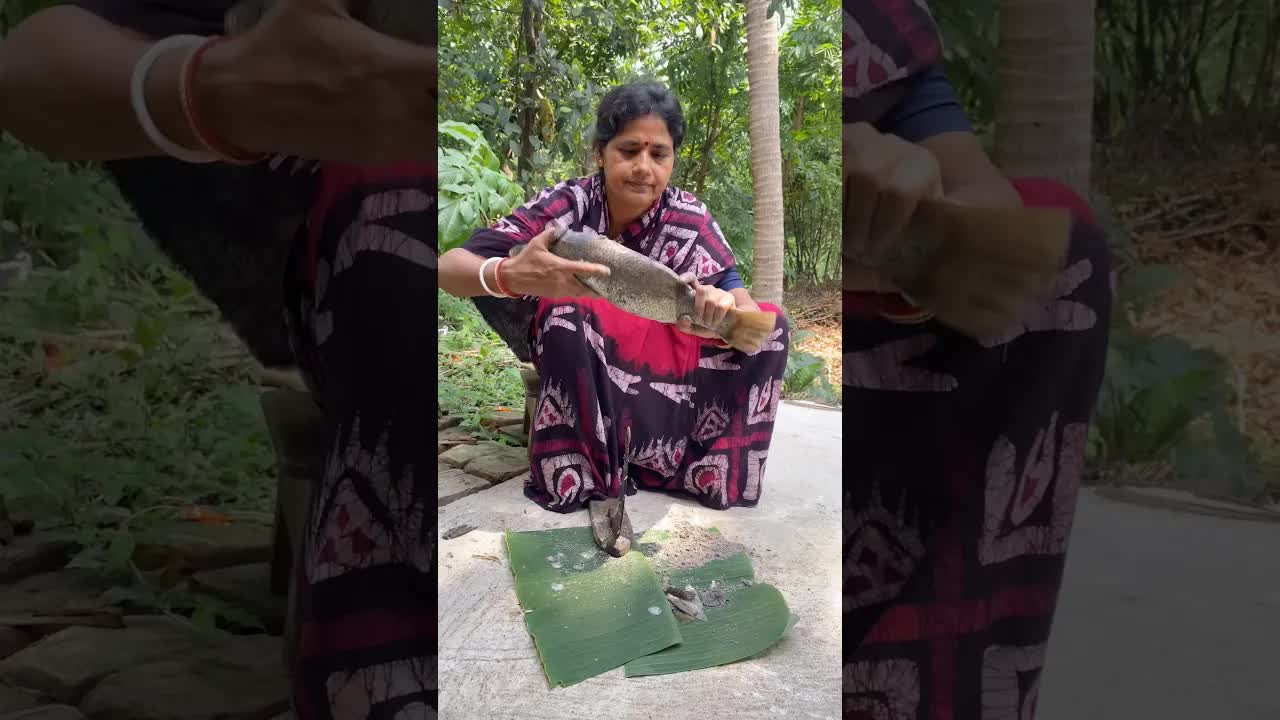 মায়ের হাতে ভেটকি মাছের পাতুরি