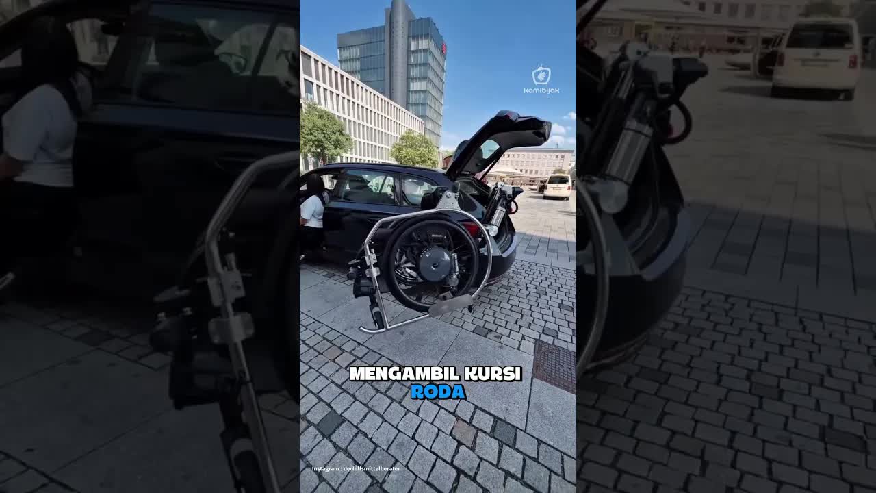 Robot Otomatis Mengambil Kursi Roda ke Mobil