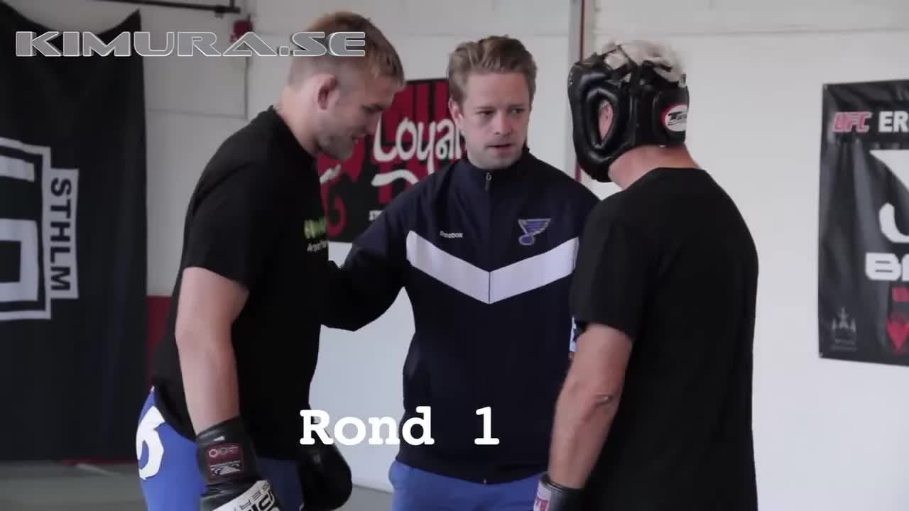 Alexander Gustafsson och Glenn Hysén i sparringmatch