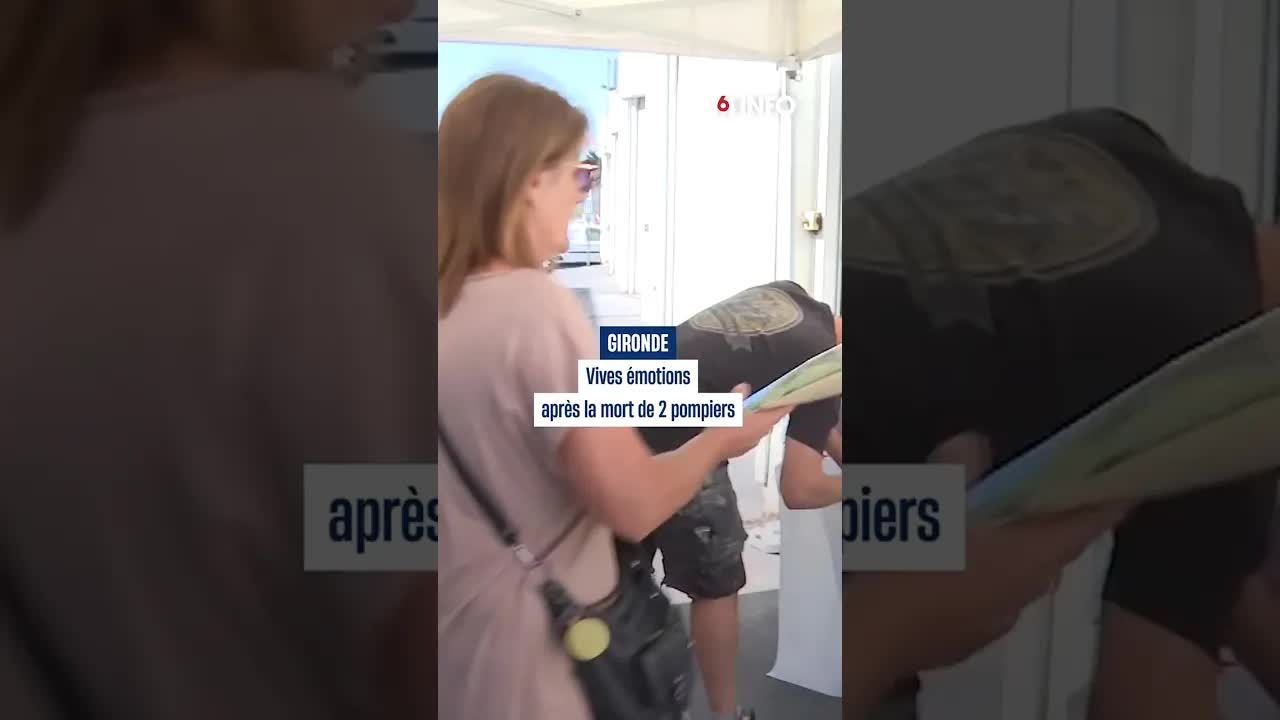 Deuil après la mort de deux pompiers en Gironde