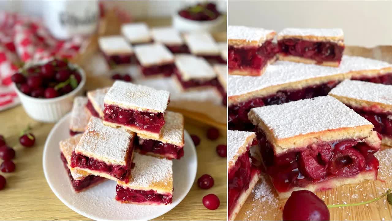 Egyszerű meggyes pite recept omlós tésztával