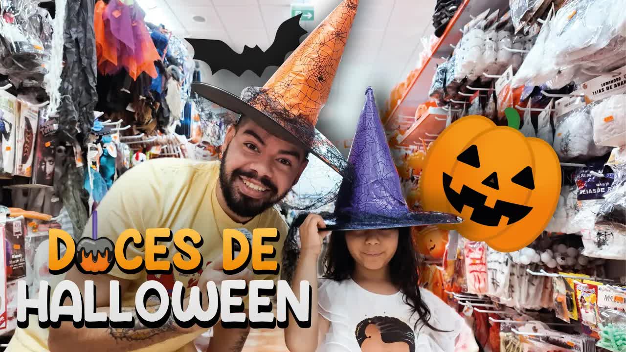 Comprando doces bizarros de Halloween em Portugal
