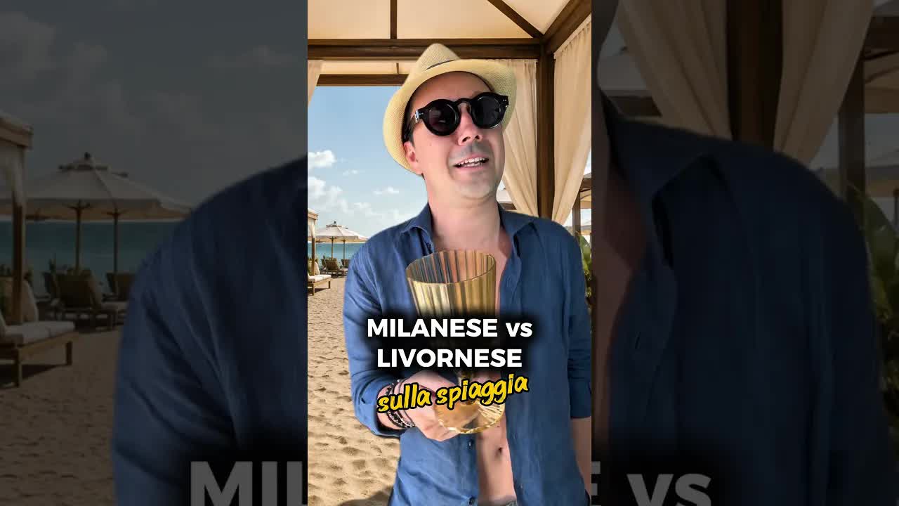 Milanesi e Livornese al mare: sketch comico