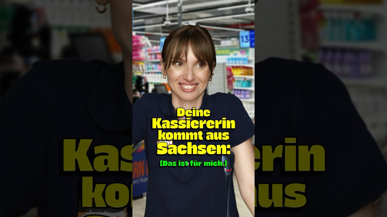 Sächsische Kassiererin beim Einkaufen