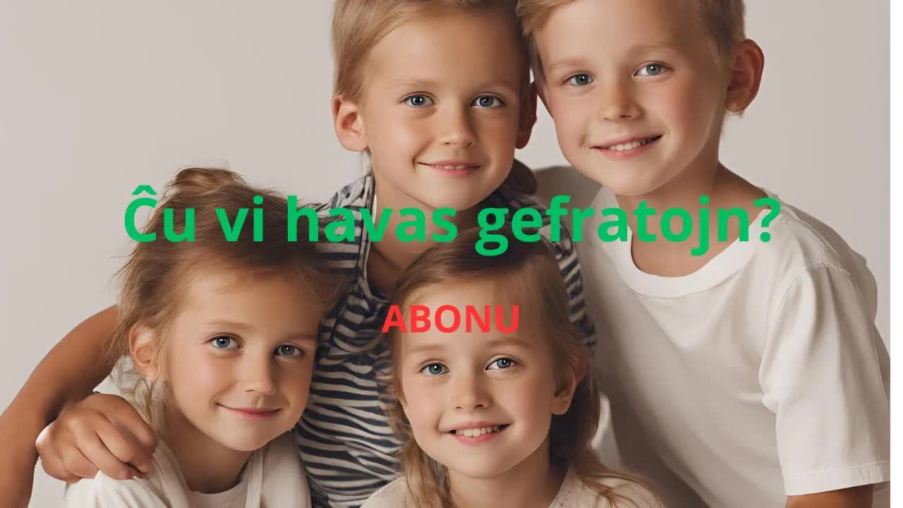 Ĉu vi havas gefratojn? Familiaj rilatoj en Esperanto