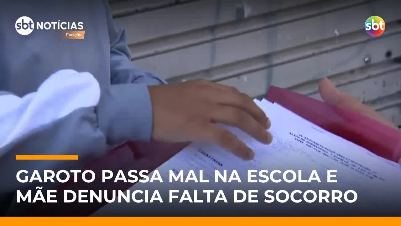 Menino de 10 anos passa mal na escola