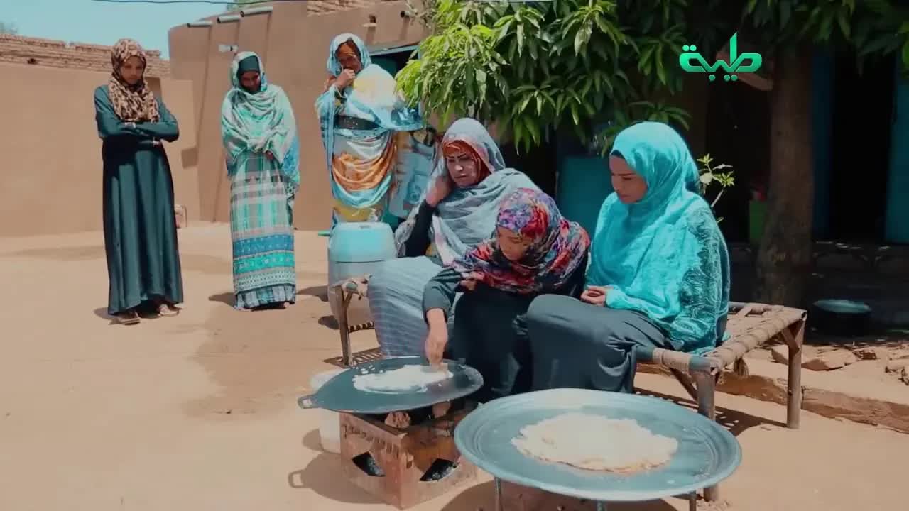 تحضير الكسرة والسودانيات في دراما قناة طيبة