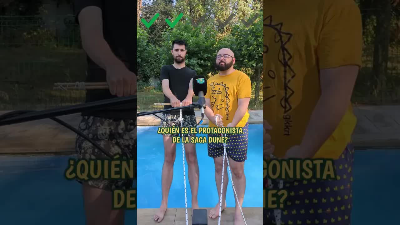 Reto de preguntas difíciles con piscina