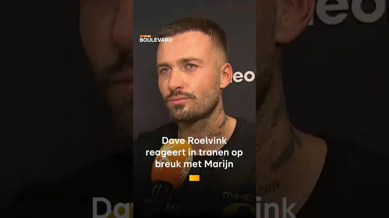 Dave Roelvink huilend over breuk met Marijn Kuipers