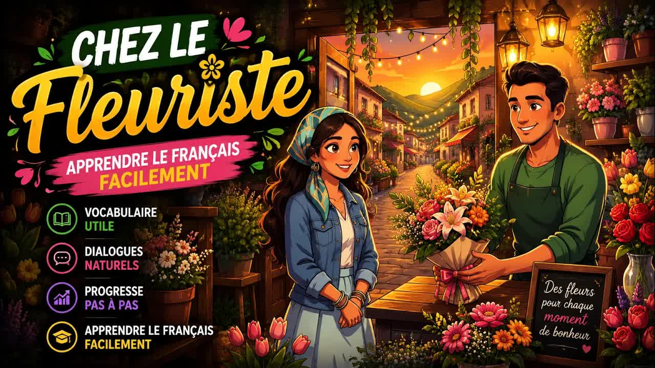 Dialogue chez le fleuriste : acheter des fleurs en français