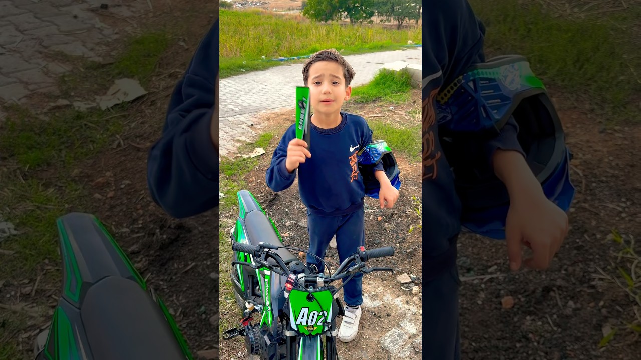 Baba Motosiklet Plastğini Yanlış Taktı