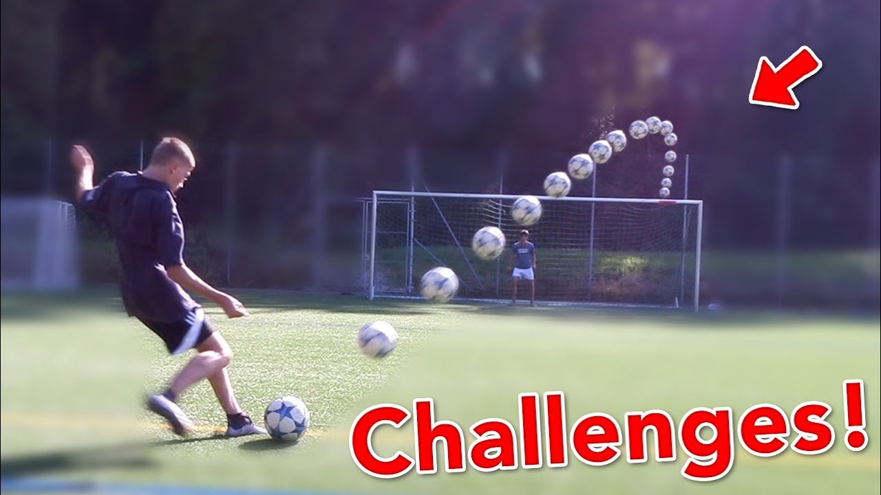 Fussball Challenges gegen Kevin