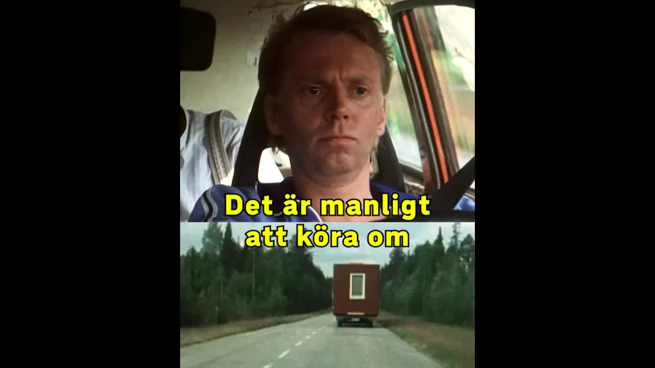 Komisk trafikscenario med bil och snigel
