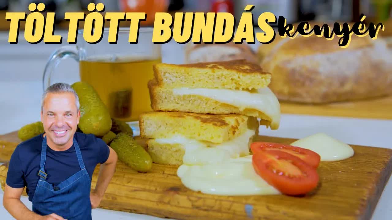 Mozzarellás töltött bundás kenyér készítése
