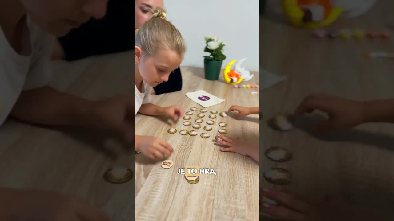 Přírodní dřevěné pexeso s hrdiny z Luny