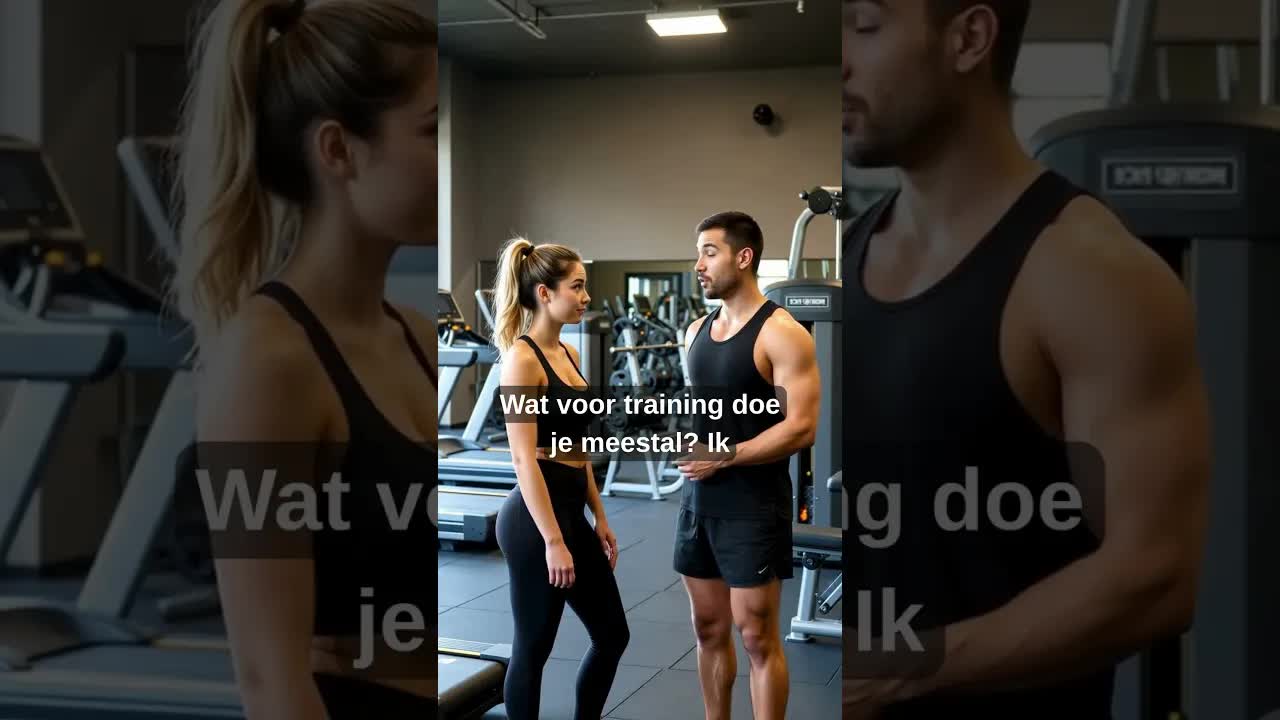 Gesprek in de sportschool op het Nederlands