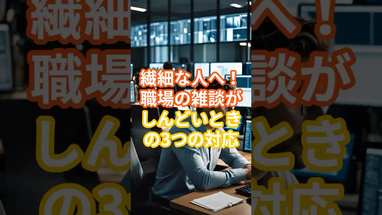 繊細な人のための雑談対処法