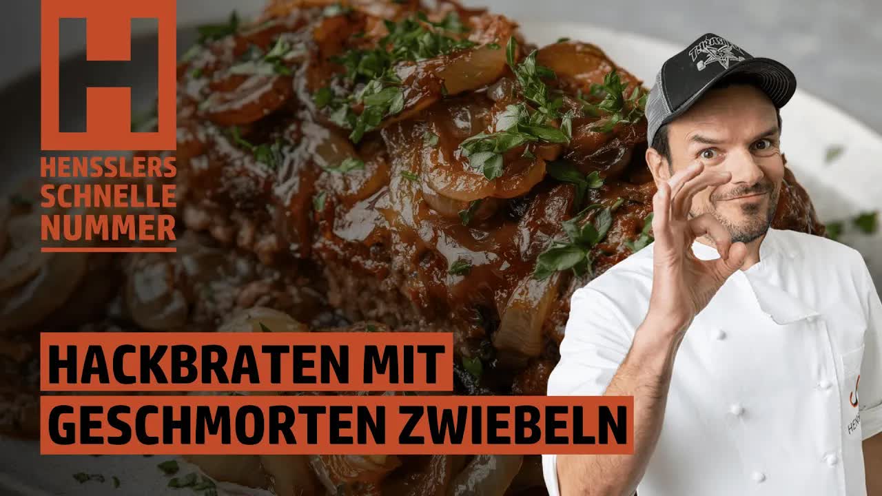 Hackbraten mit geschmorten Zwiebeln Rezept