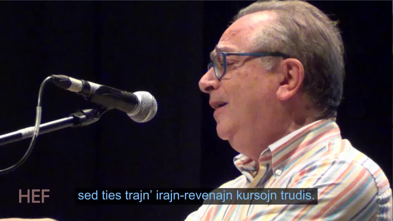 Miguel Fernández kantas Etaj aferoj en Esperanto