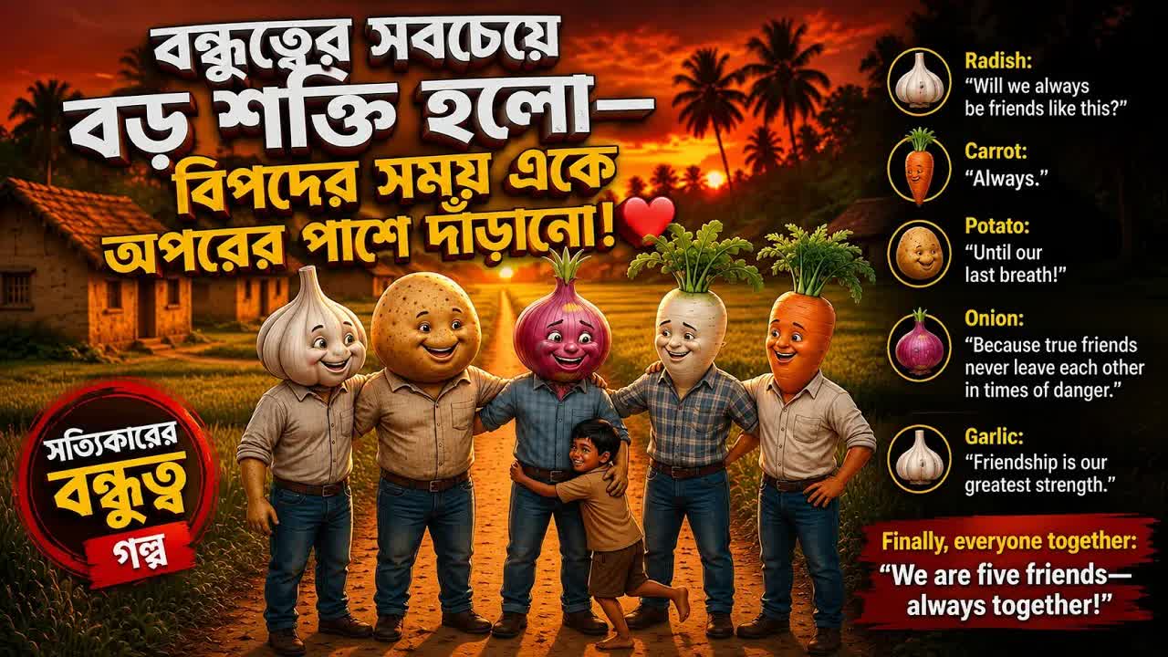 পাঁচটি সবজির বন্ধুত্বের গল্প