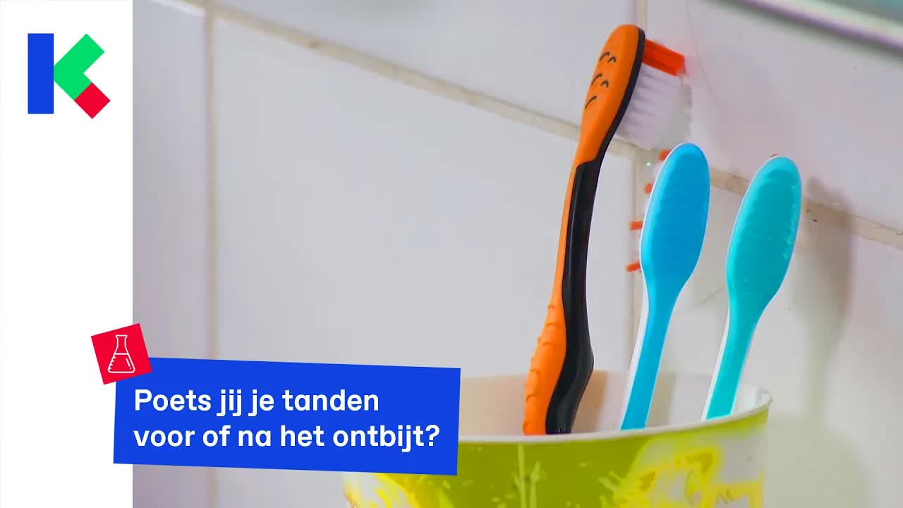 Tandenpoetsen voor of na het ontbijt?