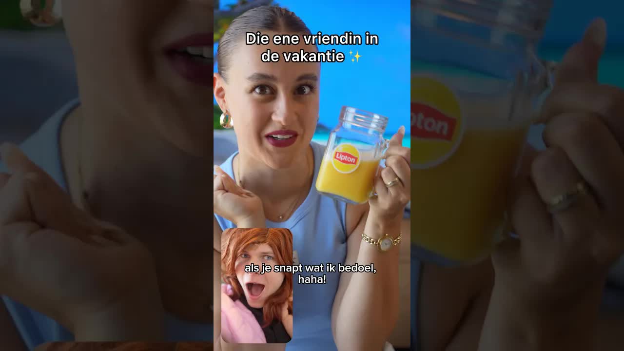Vakantiegesprek over FaceTime met vriendin