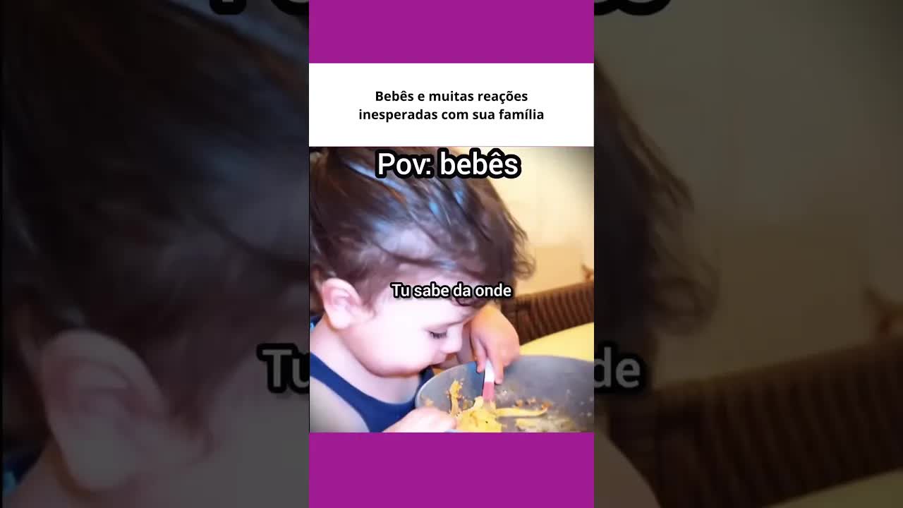 Reações de bebês com a família