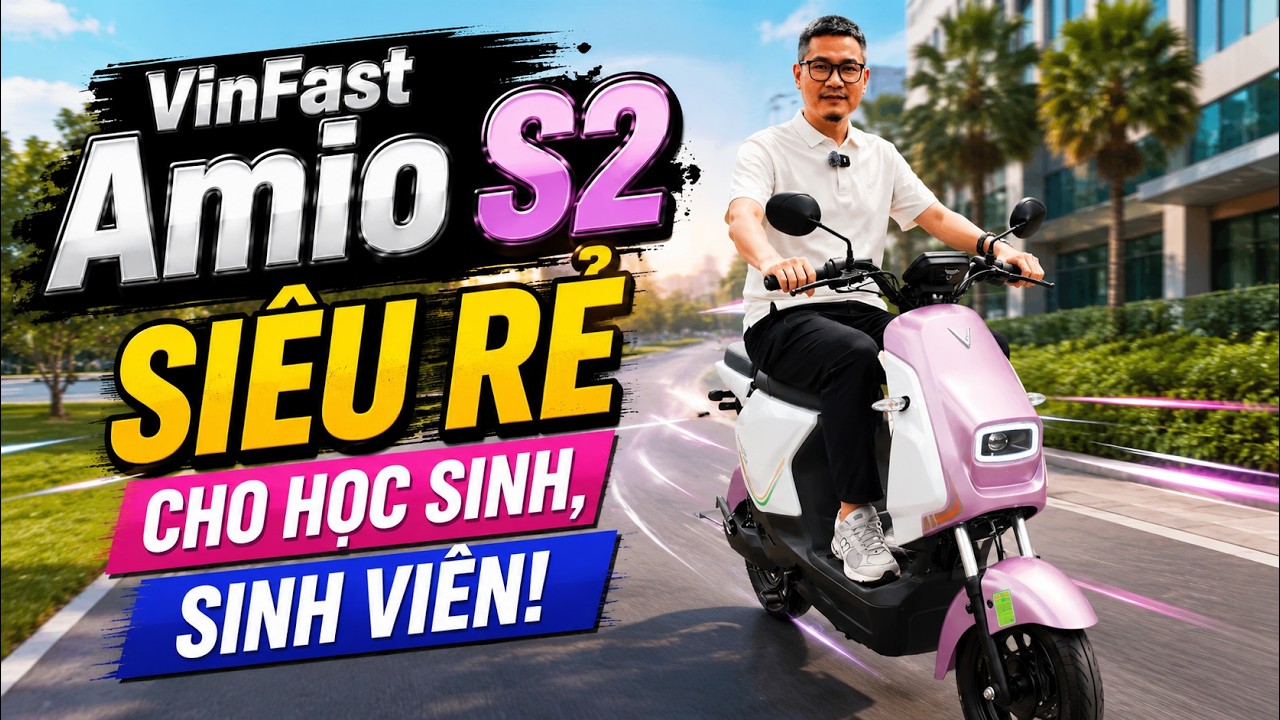 Trải nghiệm xe điện VinFast Amio S2 cho học sinh