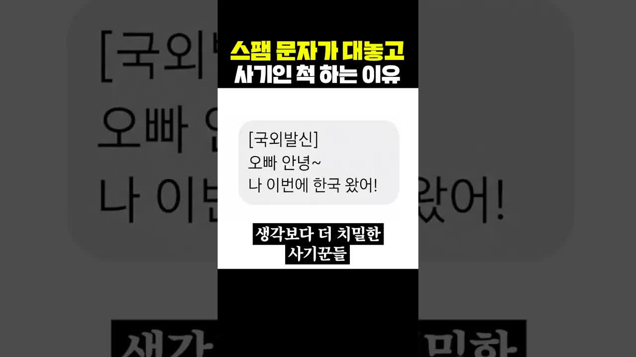 스팸 문자가 사기인 척 하는 이유 분석