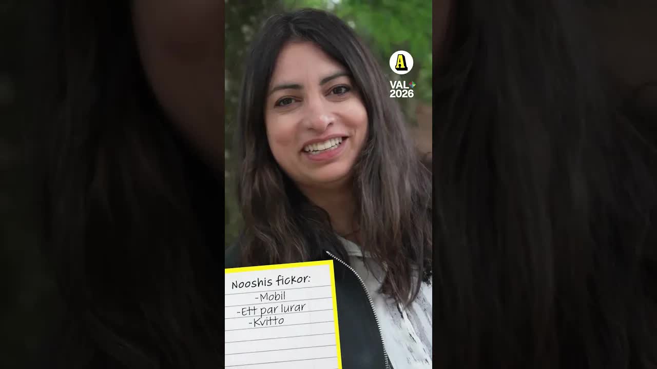 Nooshi Dadgostar glömde väskan hemma