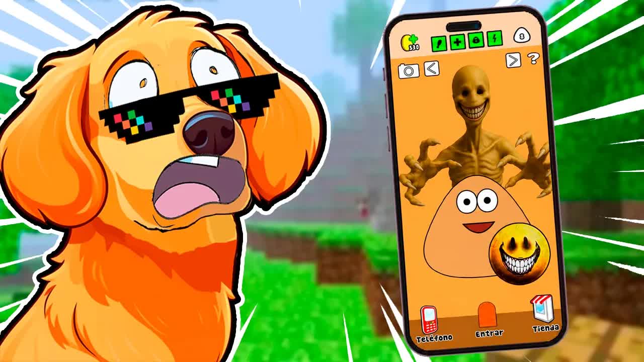 Pou conoce a Verity en Minecraft: Terror y Humor