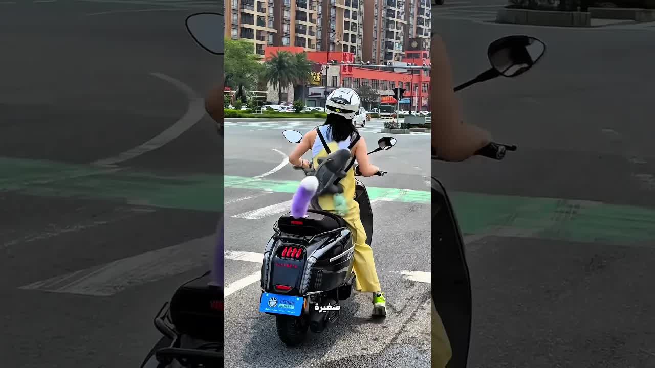 بنت علّقت ديل ثعلب على سكوتر علشان ما يزعقوش لها