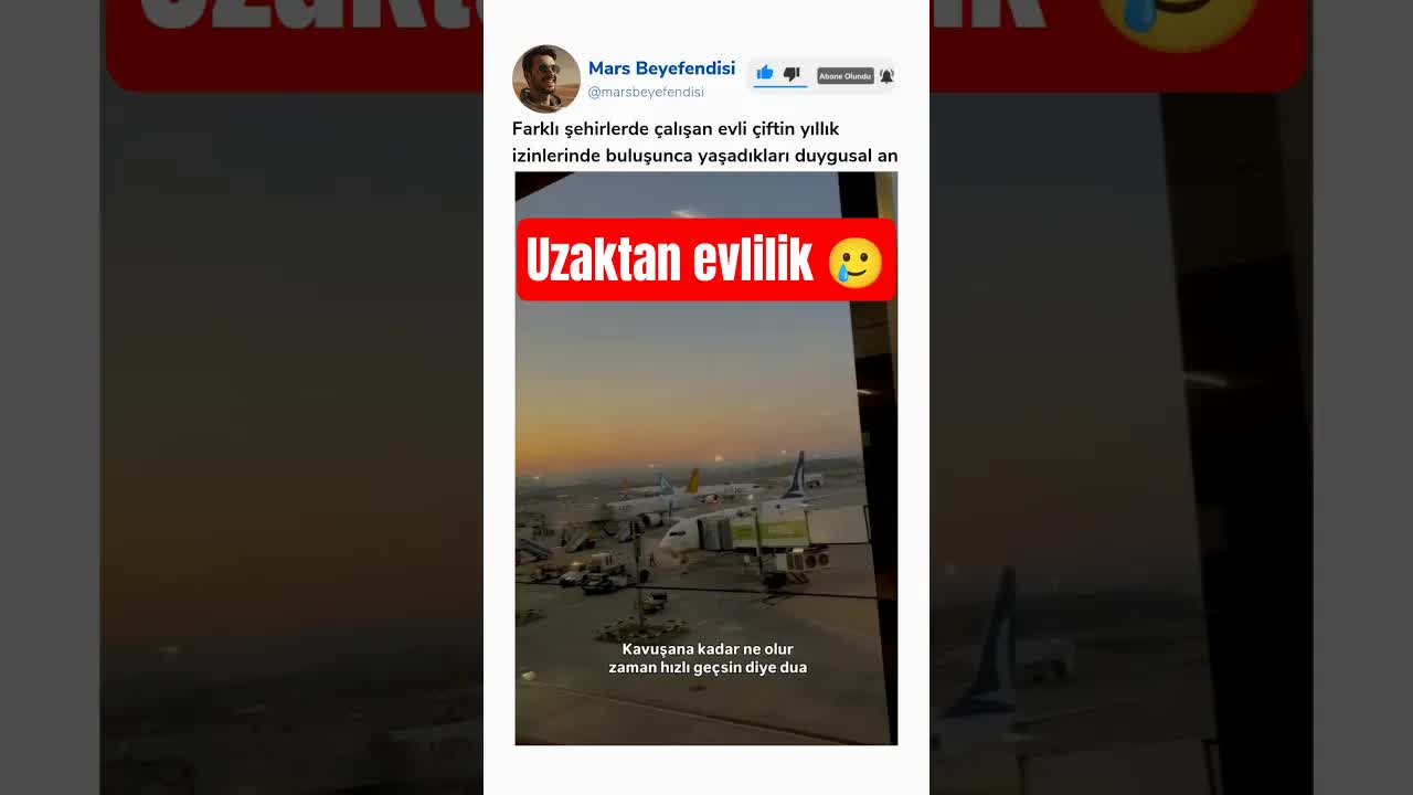 Uzak şehirlerde yaşayan eşlerin duygusal buluşma anı