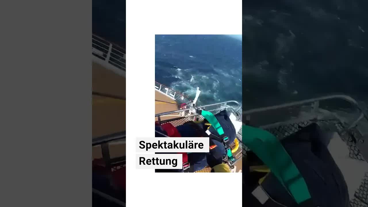 Rettung einer Frau von Kreuzfahrtschiff