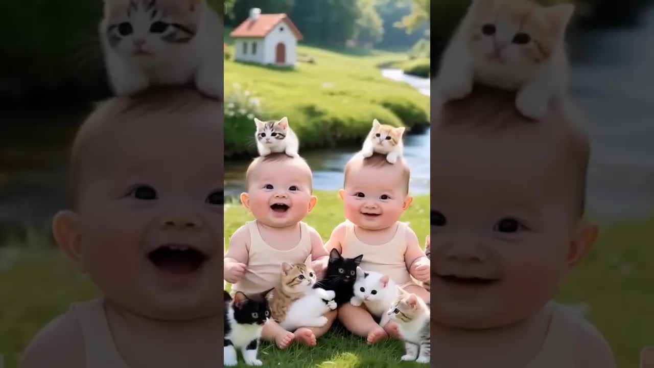 لحظه‌های شیرین با پیشی ملوس و بچه‌ها