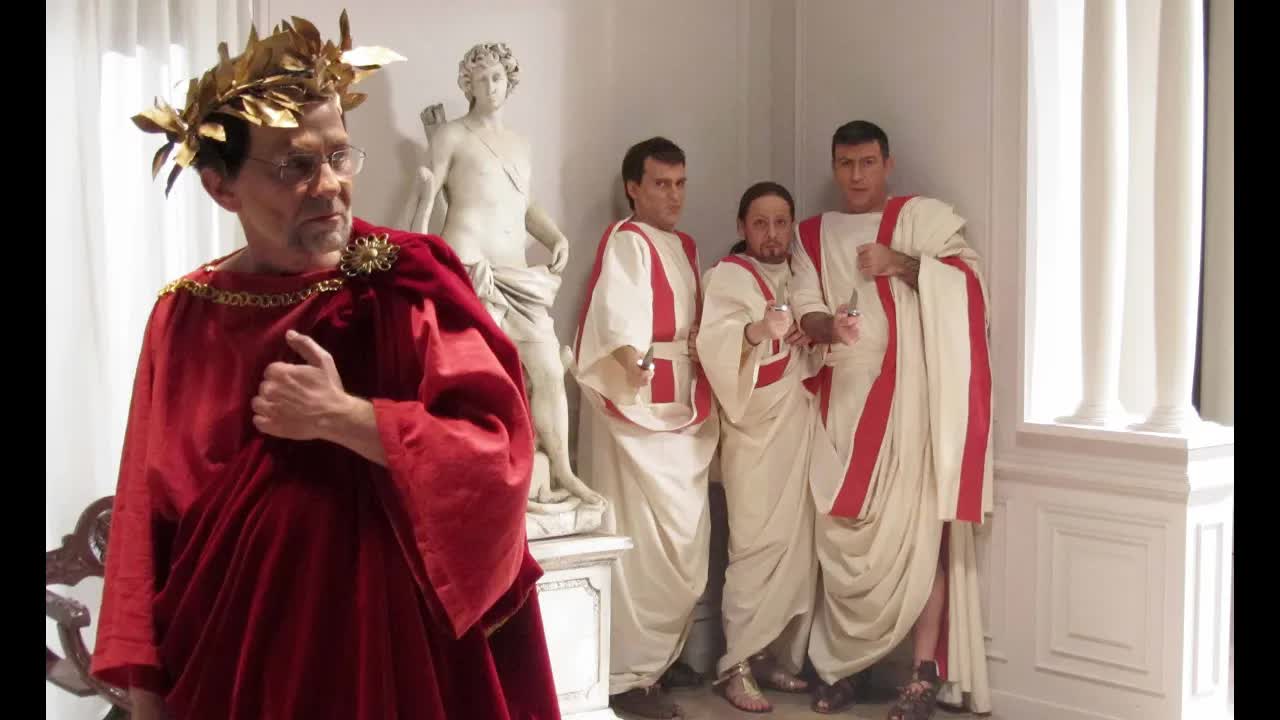 parodia histórica sobre la caída del gobierno de Rajoy