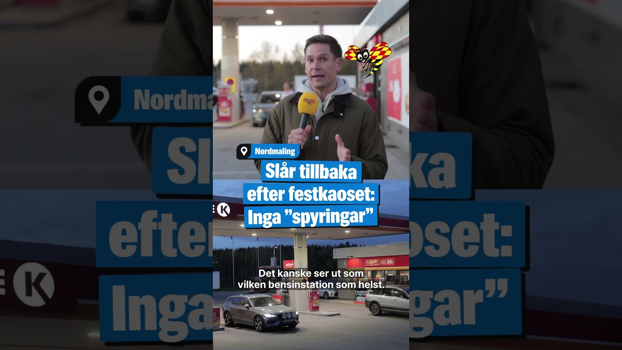 Festkaos på bensinstation i Nordmaling