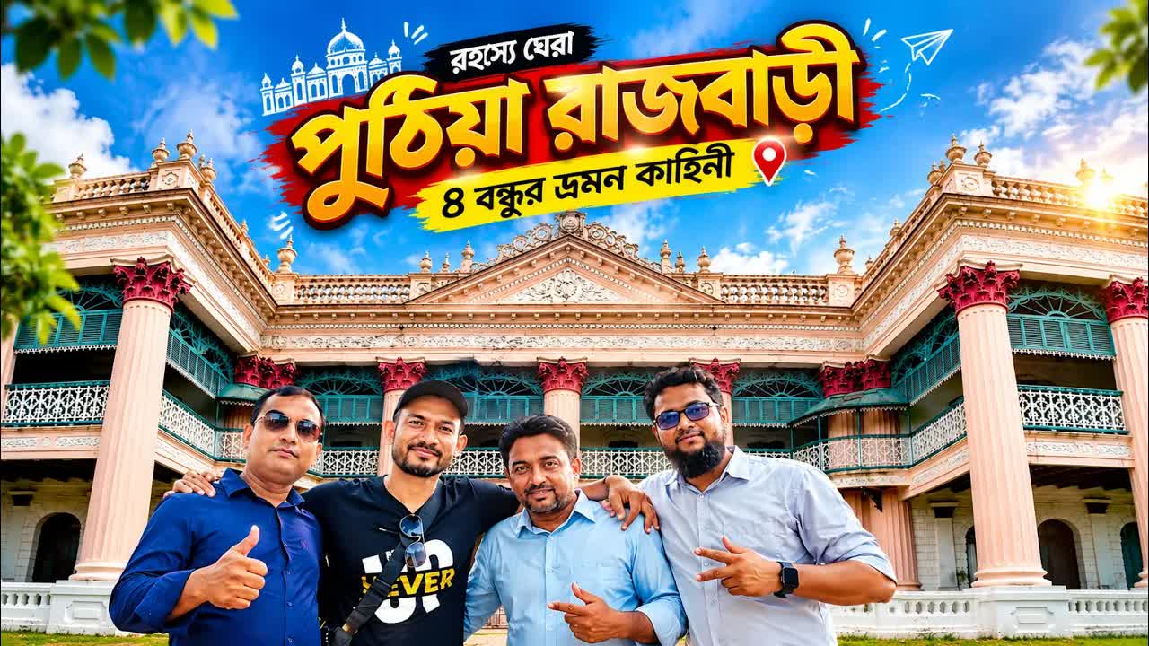 পুঠিয়া রাজবাড়িতে চার বন্ধুর ভ্রমণ