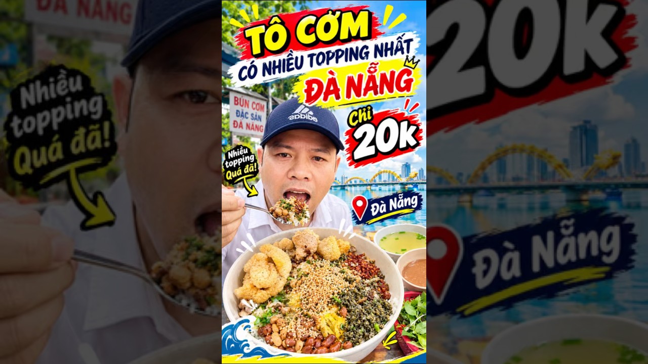 Cơm hến Đà Nẵng với nhiều topping hấp dẫn