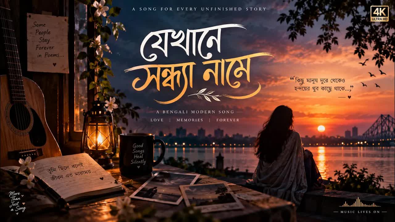 যেখানে সন্ধ্যা নামে - গানের কথা ও অর্থ