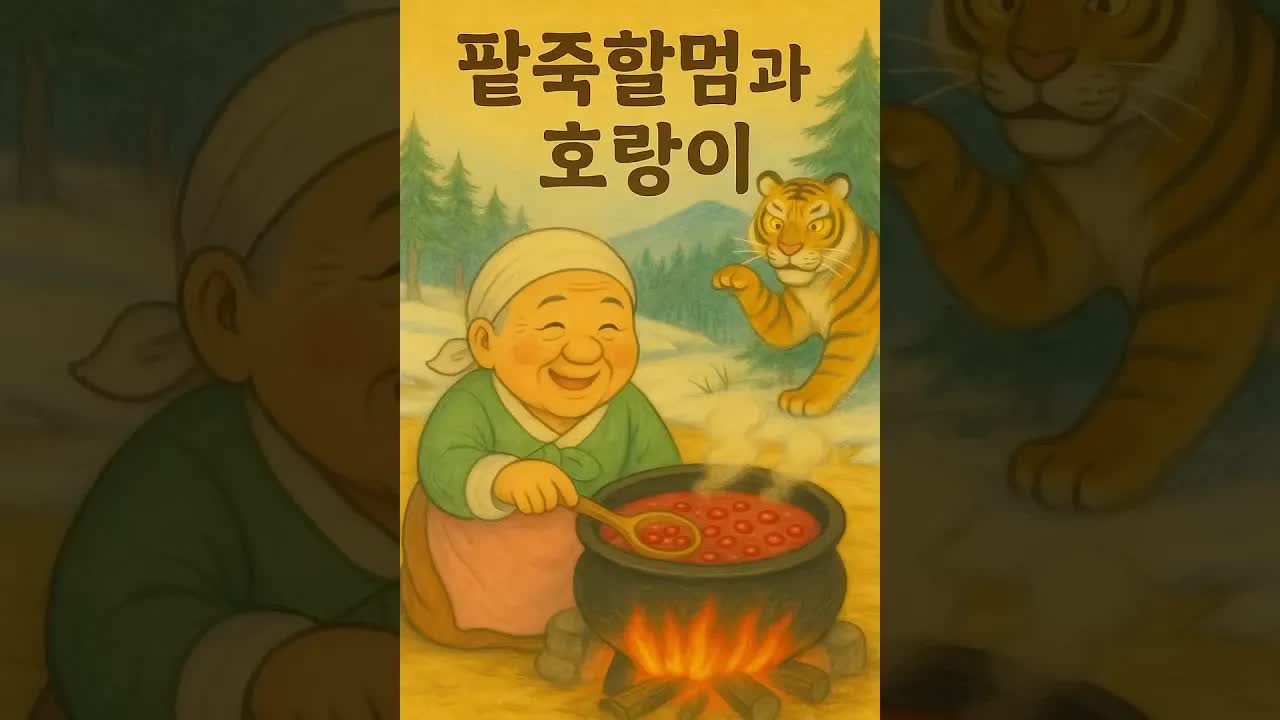 팥죽할멈과 호랑이 전래동화 이야기