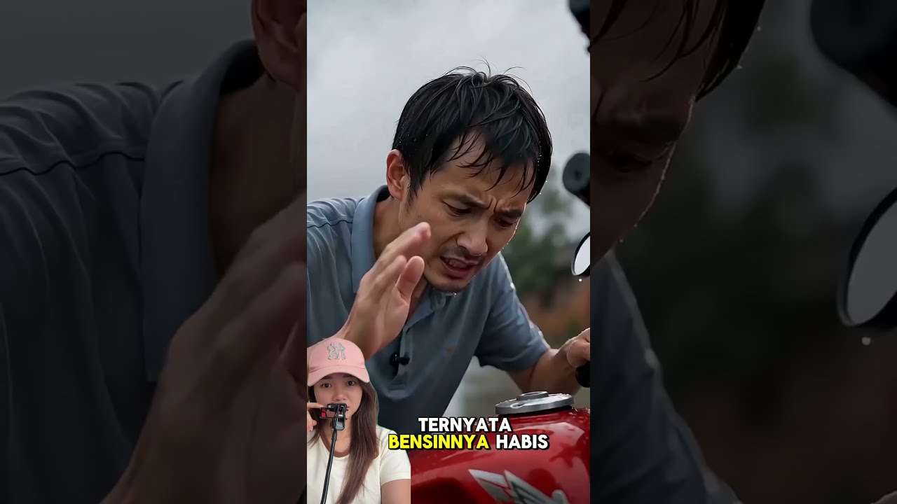 Anak Kecil Bantu Om Tarik Motor Mogok