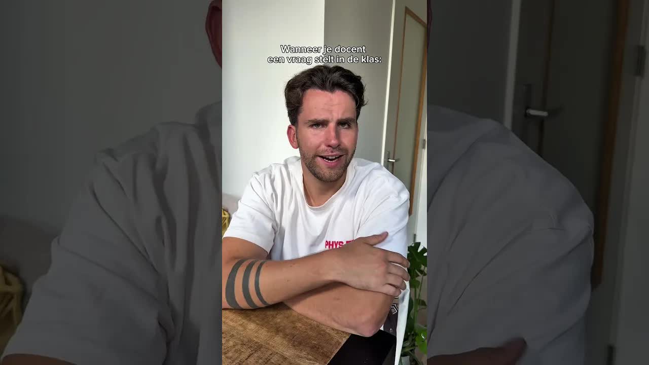 Wanneer je wegkijkt als de docent vraagt